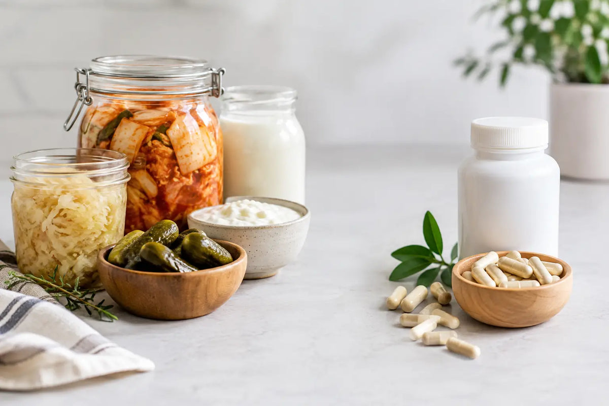 Fermented Foods Versus Probiotic Supplements